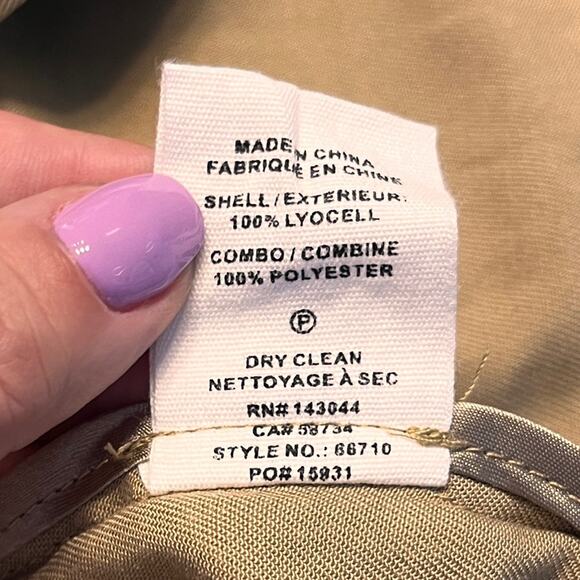 NWT Avec Les Filles Hooded Lyocell Utility Anorak Lemongrass Large $180 - Picture 8 of 10